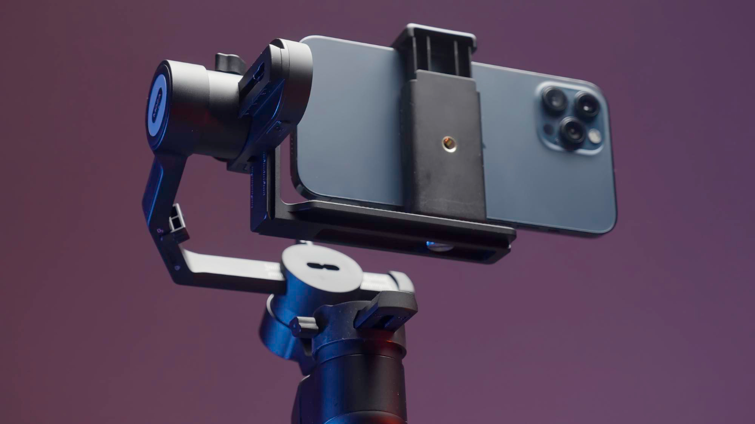 smartphone on a tripod