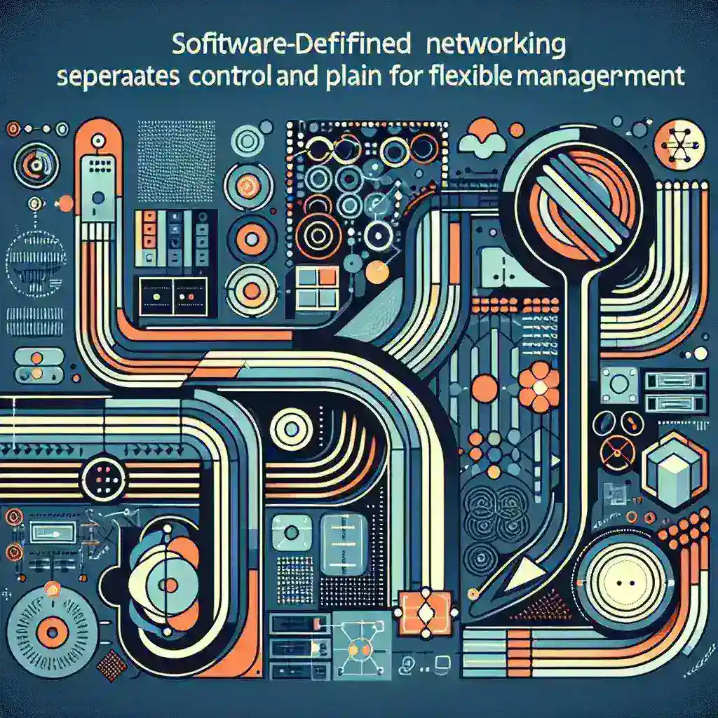 "Diagram illustrating Software-Defined Networking (SDN) architecture, highlighting the separation of control and data planes for enhanced network management flexibility"